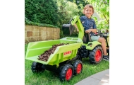 Minamas traktorius FALK Claas Axos 330 su kaušu ir priekaba (3–7 metai)-Judėjimui, Minami traktoriai ir jų priedai-e-vaikas