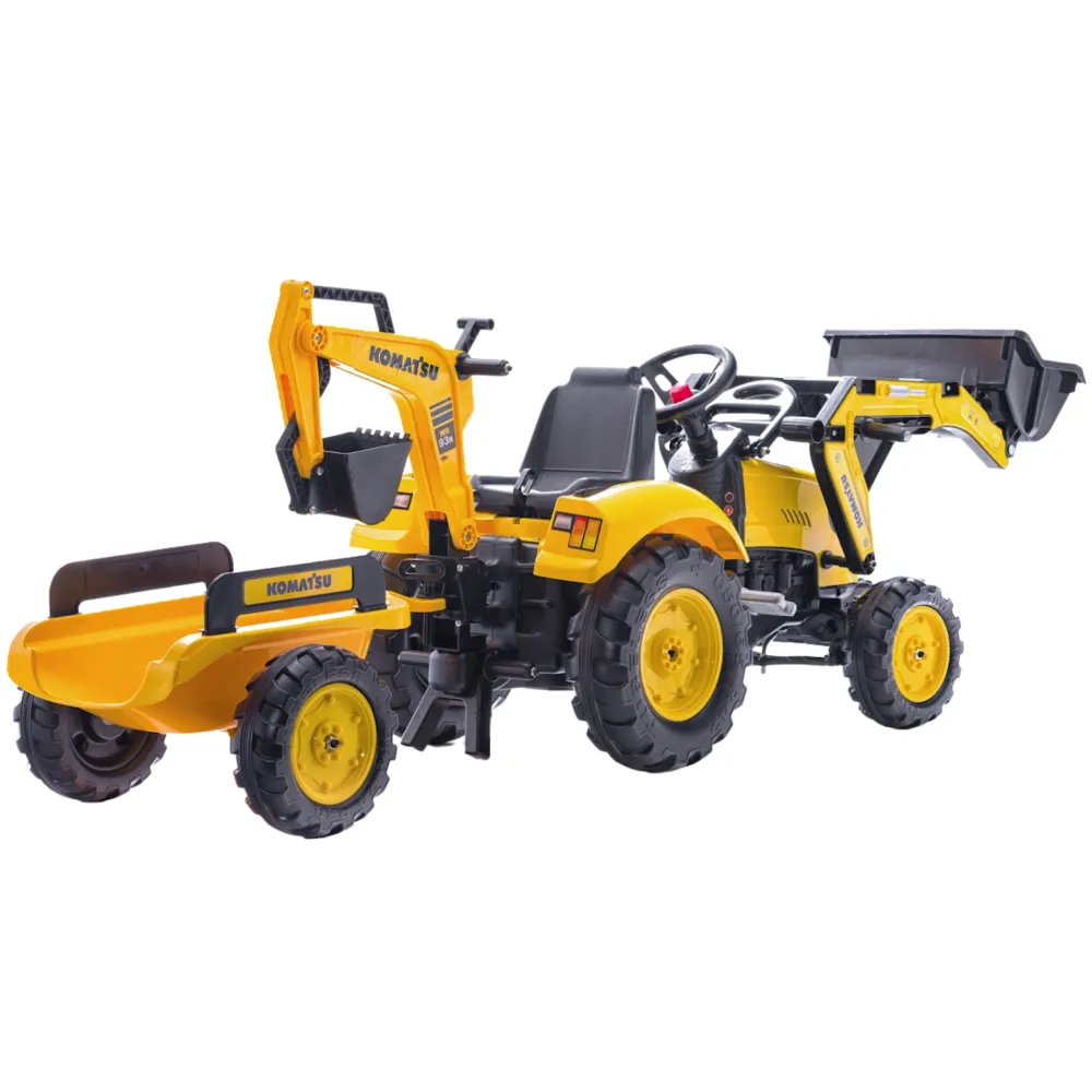 FALK Traktor KOMATSU na Pedały Koparka Łyżka Przyczepka od 2 lat