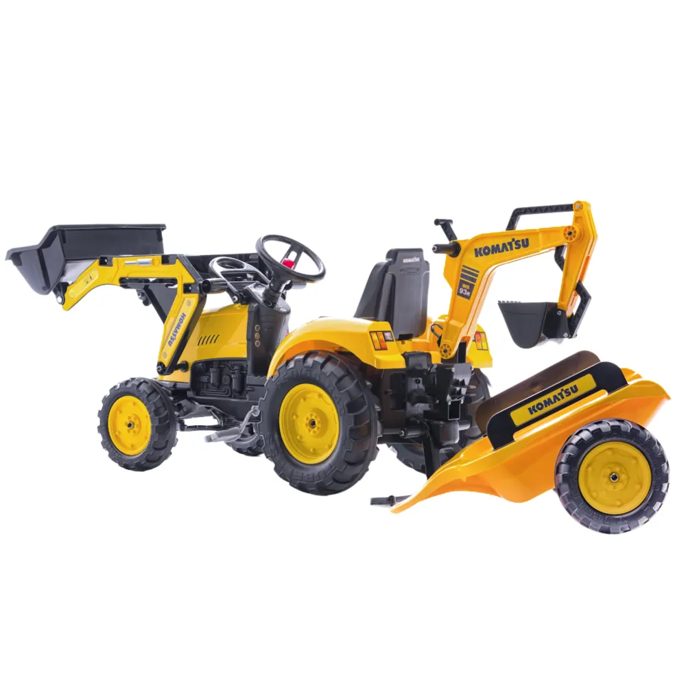Pedalinis ekskavatorius su kaušu ir priekaba FALK KOMATSU nuo 2 metų-Judėjimui, Minami traktoriai ir jų priedai-e-vaikas