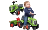 FALK Traktorek Baby Claas Zielony z Przyczepką + akc. od 1 roku					