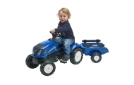 Pedalinis traktorius FALK New Holland Large su priekaba + atidaromas variklio dangtis nuo 2 metų-Judėjimui, Minami traktoriai ir