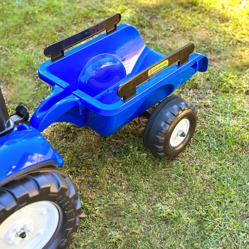 Pedalinis traktorius FALK New Holland Large su priekaba + atidaromas variklio dangtis nuo 2 metų-Judėjimui, Minami traktoriai ir