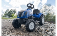 FALK Traktor na Pedały New Holland Duży z Przyczepką + Otwierana Maska od 2 lat