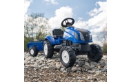 Pedalinis traktorius FALK New Holland Large su priekaba + atidaromas variklio dangtis nuo 2 metų-Judėjimui, Minami traktoriai ir