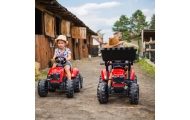 Pedalinis traktorius su priekaba FALK Massey Ferguson raudonas nuo 3 metų-Judėjimui, Minami traktoriai ir jų priedai-e-vaikas