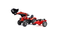 FALK Traktor Massey Ferguson Czerwony na Pedały z Przyczepką od 3 Lat