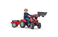 Pedalinis traktorius su priekaba FALK Massey Ferguson raudonas nuo 3 metų-Judėjimui, Minami traktoriai ir jų priedai-e-vaikas