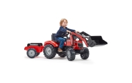 FALK Traktor Massey Ferguson Czerwony na Pedały z Przyczepką od 3 Lat
