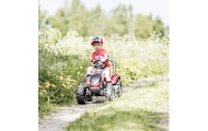 FALK Traktorek Czerwony Valtra S4 na Pedały z Przyczepką od 3 Lat