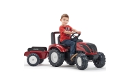 FALK Raudonasis Valtra S4 pedalinis traktorius su priekaba nuo 3 metų amžiaus