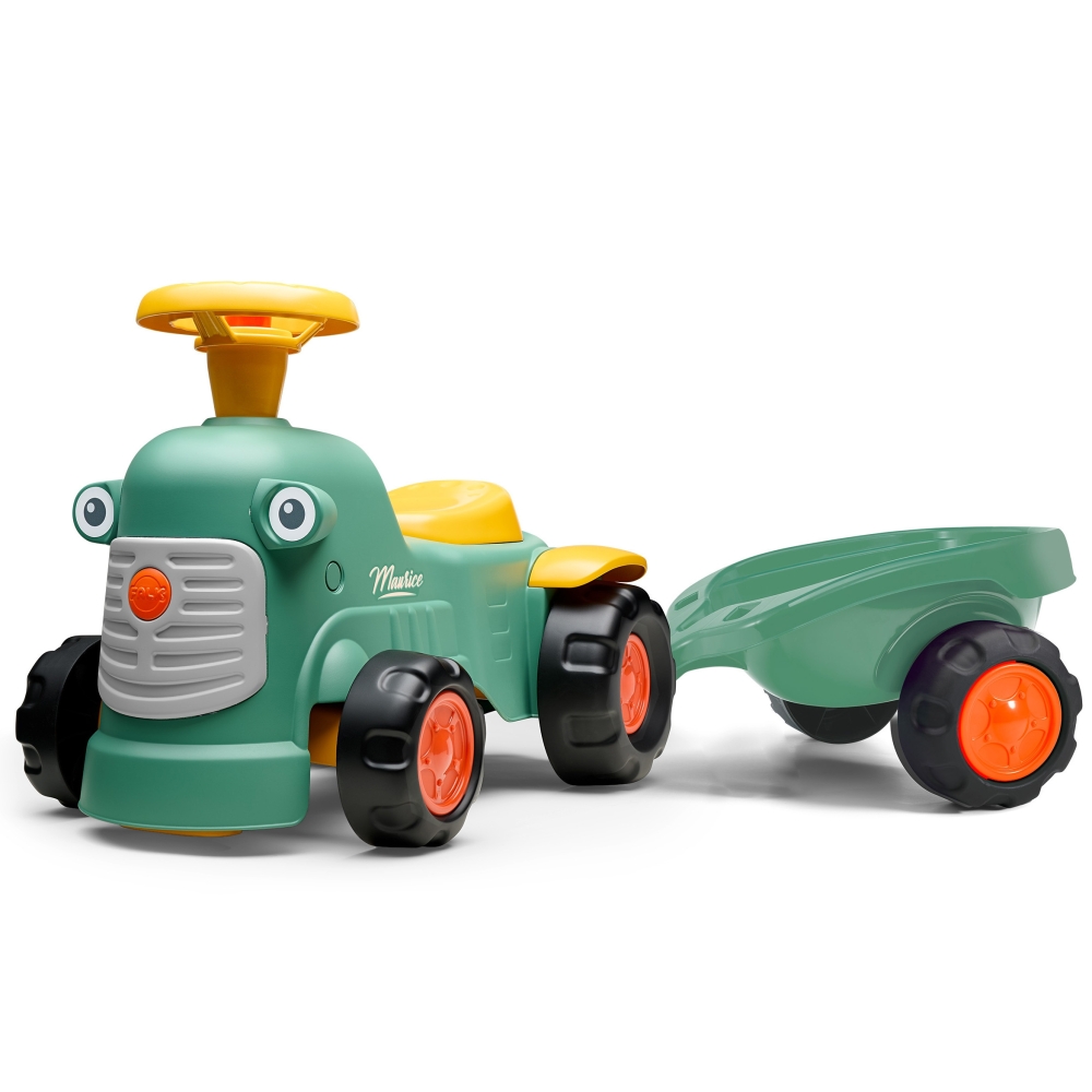 FALK Baby Maurice Green Vintage Tractor with Trailer for ages 1-3