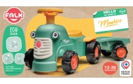FALK Baby Maurice Green Vintage Tractor with Trailer for ages 1-3
