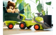 FALK Traktorek Claas Jeździk z Przyczepką Ładowarką i Łyżką
