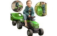 Pedalinis traktorius WOOPIE Big PowerTrac su priekaba XXL-Judėjimui, Minami traktoriai ir jų priedai-e-vaikas