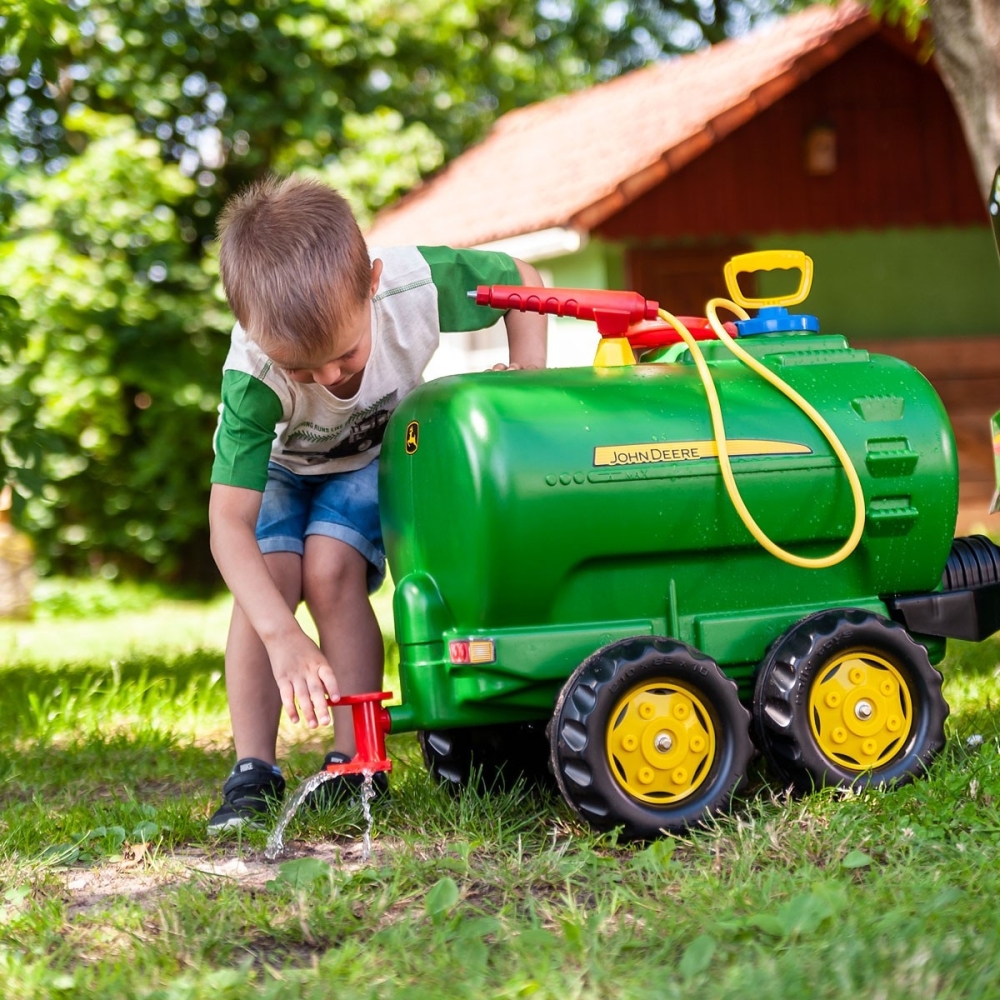 Rolly Toys rollyTanker John Deere dviejų ašių cisterna + siurblys-Judėjimui, Minami traktoriai ir jų priedai-e-vaikas