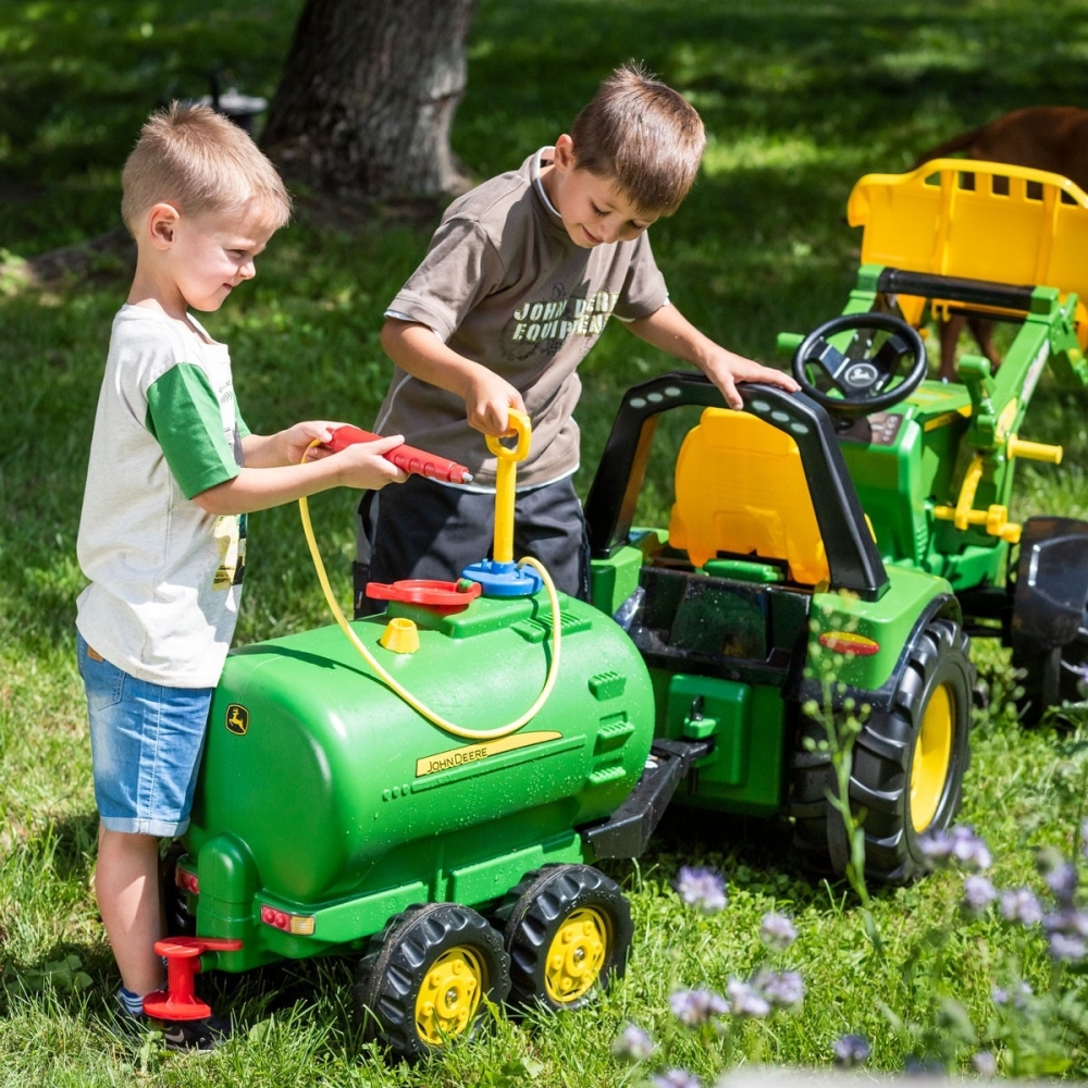 Rolly Toys rollyTanker John Deere dviejų ašių cisterna + siurblys-Judėjimui, Minami traktoriai ir jų priedai-e-vaikas