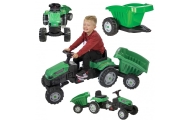 Pedalinis traktorius su priekaba WOOPIE Farmer GoTrac MAXI, žalias-Judėjimui, Minami traktoriai ir jų priedai-e-vaikas