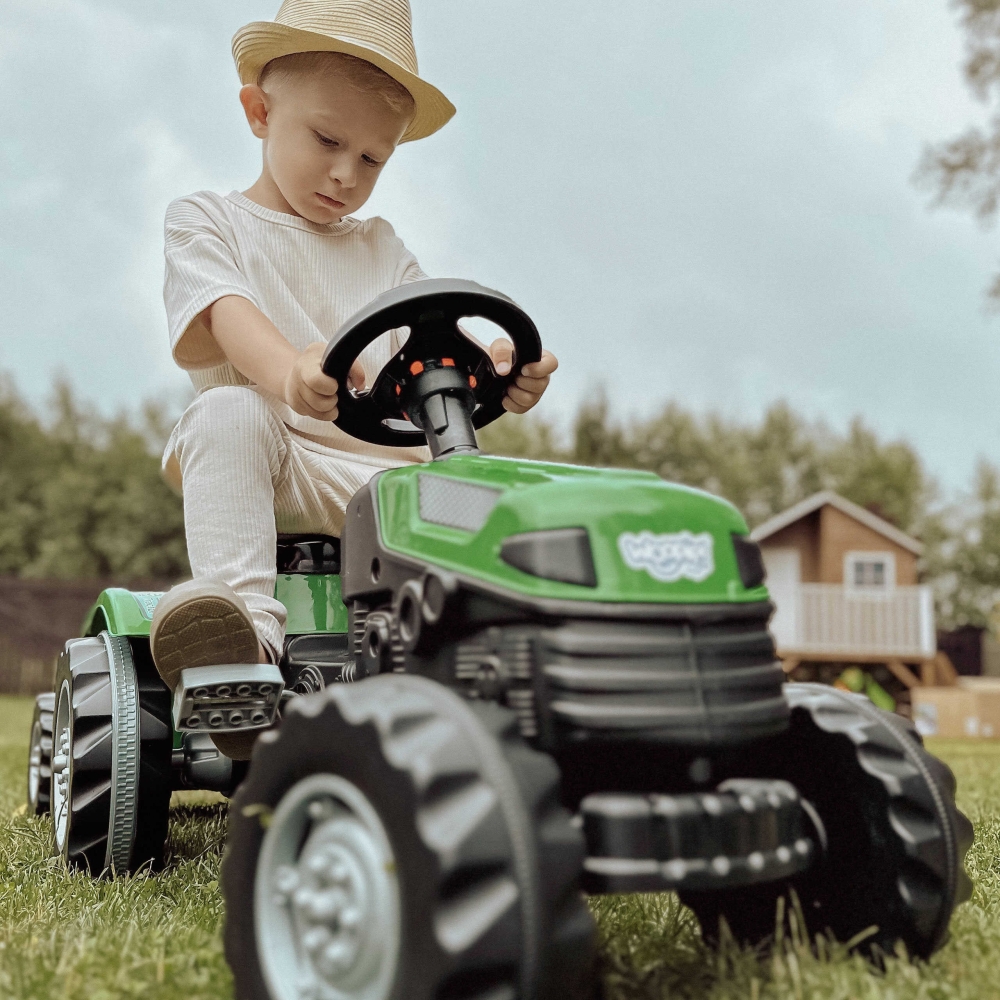 WOOPIE Farmer GoTrac MAXI Pedal Tractor with Silent Wheel Trailer 