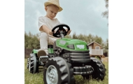 Pedalinis traktorius su priekaba WOOPIE Farmer GoTrac MAXI, žalias-Judėjimui, Minami traktoriai ir jų priedai-e-vaikas