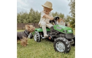 Pedalinis traktorius su priekaba WOOPIE Farmer GoTrac MAXI, žalias-Judėjimui, Minami traktoriai ir jų priedai-e-vaikas