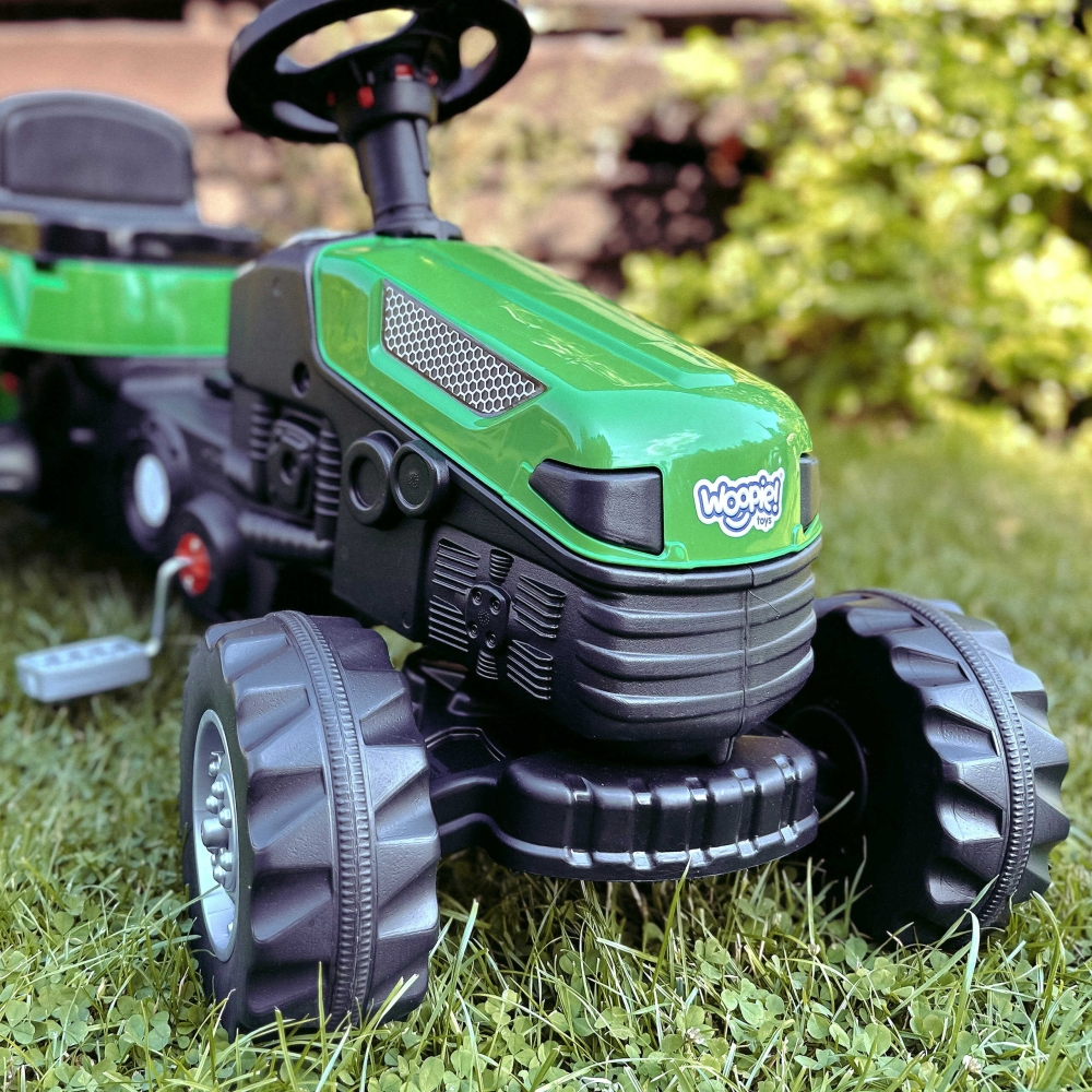 WOOPIE Farmer GoTrac MAXI Pedal Tractor with Silent Wheel Trailer 