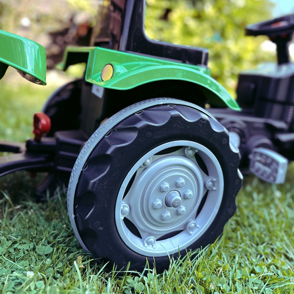 WOOPIE Farmer GoTrac MAXI Pedal Tractor with Silent Wheel Trailer 