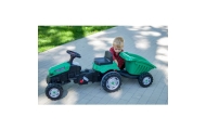 Pedalinis traktorius su priekaba WOOPIE Farmer GoTrac MAXI, žalias-Judėjimui, Minami traktoriai ir jų priedai-e-vaikas