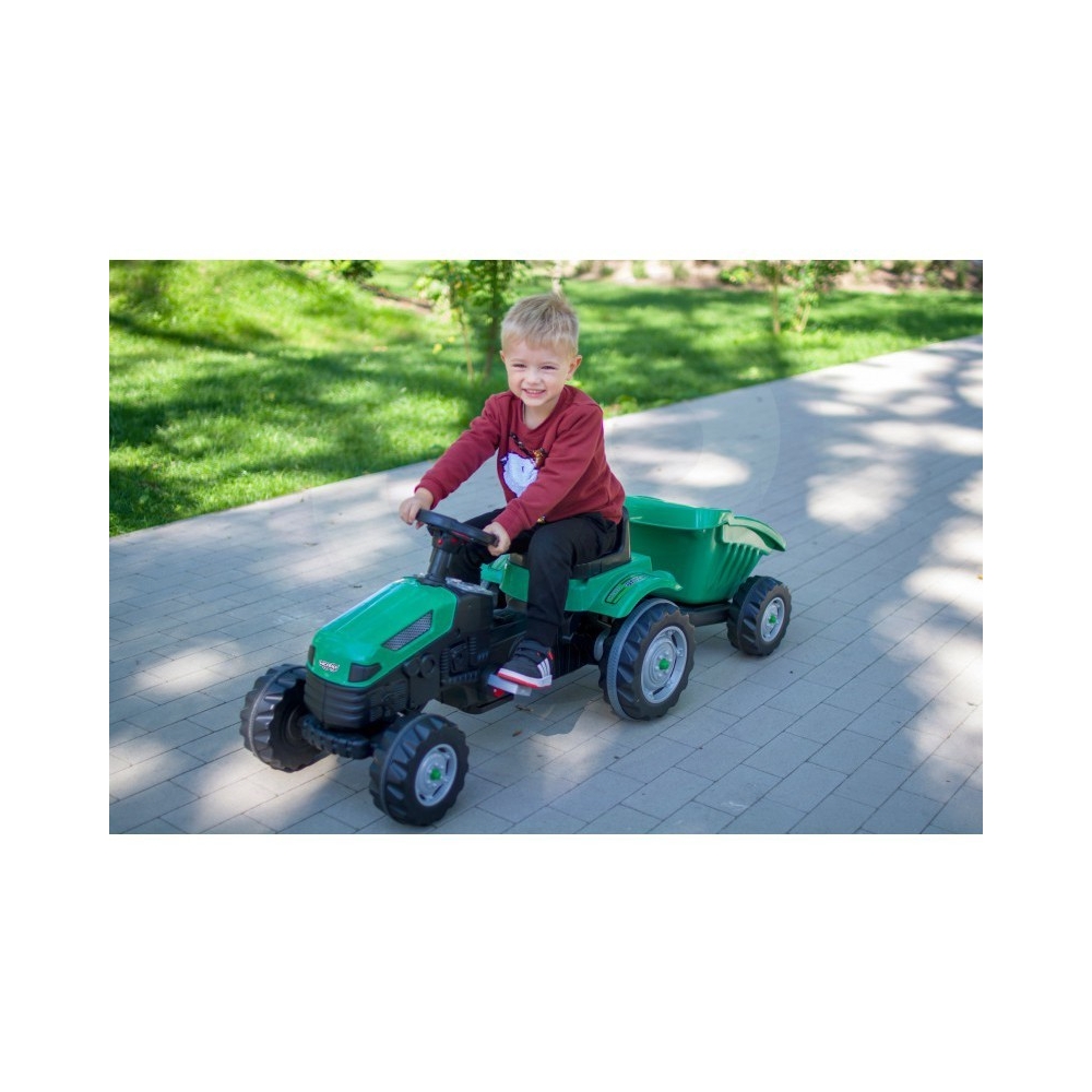 WOOPIE Farmer GoTrac MAXI Pedal Tractor with Silent Wheel Trailer 