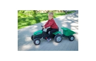 Pedalinis traktorius su priekaba WOOPIE Farmer GoTrac MAXI, žalias-Judėjimui, Minami traktoriai ir jų priedai-e-vaikas