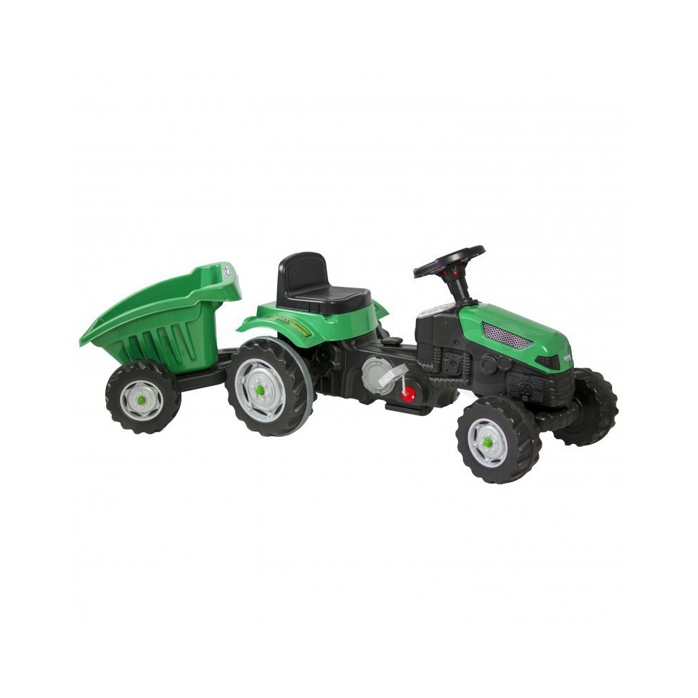 WOOPIE Farmer GoTrac MAXI Pedal Tractor with Silent Wheel Trailer 