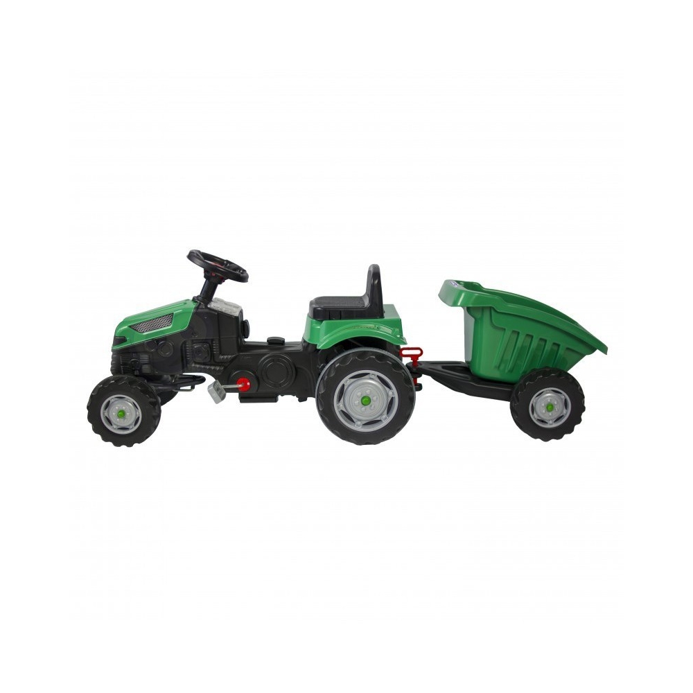 WOOPIE Farmer GoTrac MAXI Pedal Tractor with Silent Wheel Trailer 