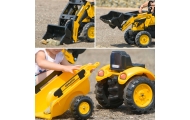 FALK Komatsu Pedal Tractor Excavator with Trailer and Bucket