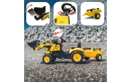FALK Komatsu Pedal Tractor Excavator with Trailer and Bucket