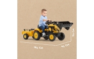 FALK Komatsu Pedal Tractor Excavator with Trailer and Bucket