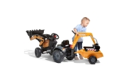 FALK CASE Pedal Tractor with Excavator Bucket and Trailer 2-5 years