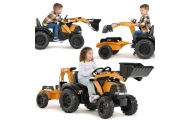 FALK Case CE Pedal Tractor with Backhoe Loader and Trailer 3-7 years