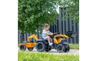 FALK Case CE Pedal Tractor with Backhoe Loader and Trailer 3-7 years