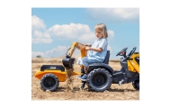 FALK Case CE Pedal Tractor with Backhoe Loader and Trailer 3-7 years