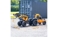 FALK Case CE Pedal Tractor with Backhoe Loader and Trailer 3-7 years