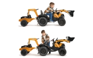 FALK Case CE Pedal Tractor with Backhoe Loader and Trailer 3-7 years