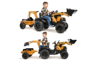FALK Case CE Pedal Tractor with Backhoe Loader and Trailer 3-7 years