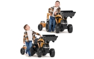 FALK Case CE Pedal Tractor with Backhoe Loader and Trailer 3-7 years