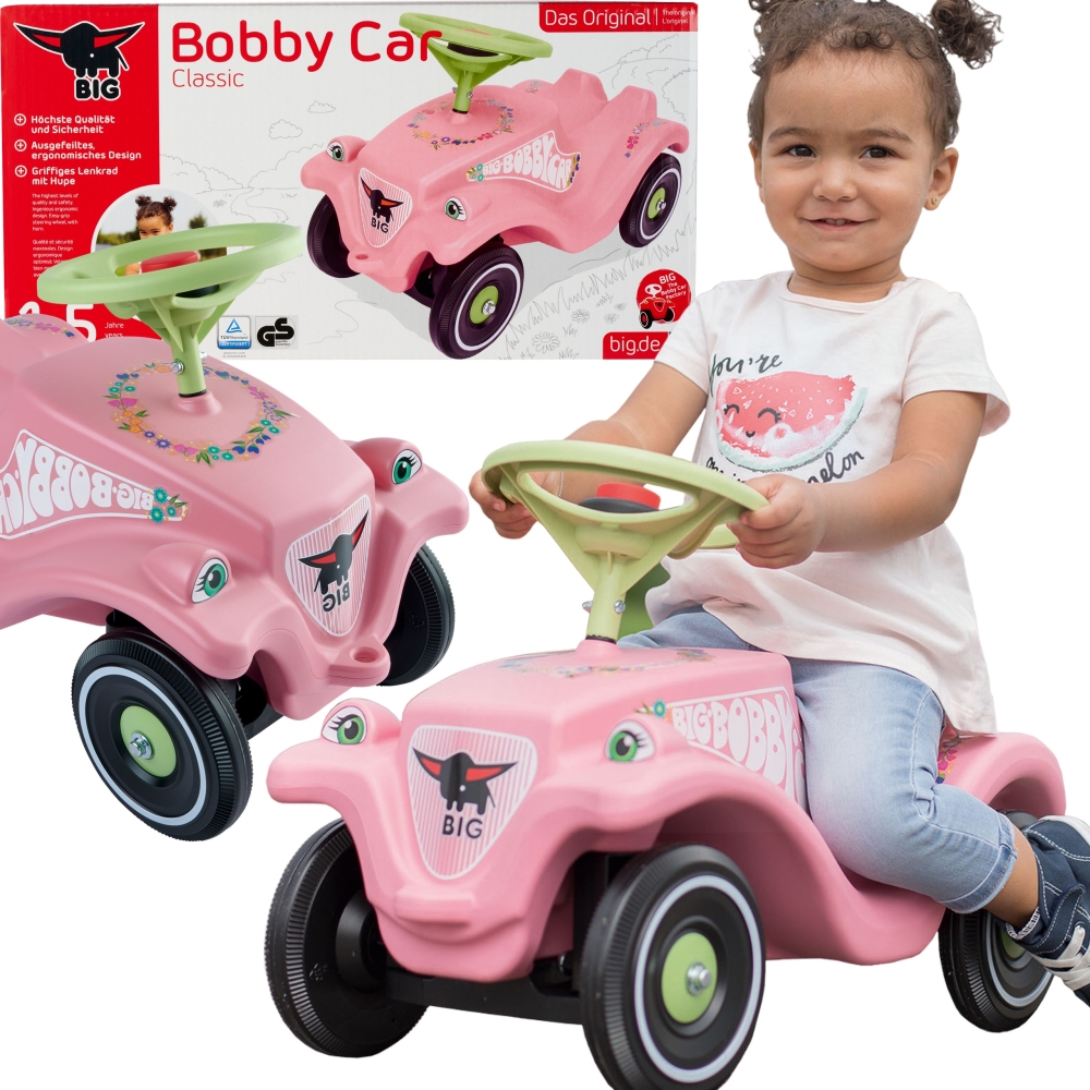 Paspiriama mašinėlė BIG Bobby Classic Flower, rožinė-Judėjimui, Paspiriamosios mašinėlės ir jų priedai, Paspiriamos mašinėlės-e-