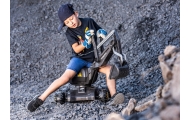 Rolly Toys Volvo rollyDigger Koparka Samobieżna - Jeździk obrotowy czarny