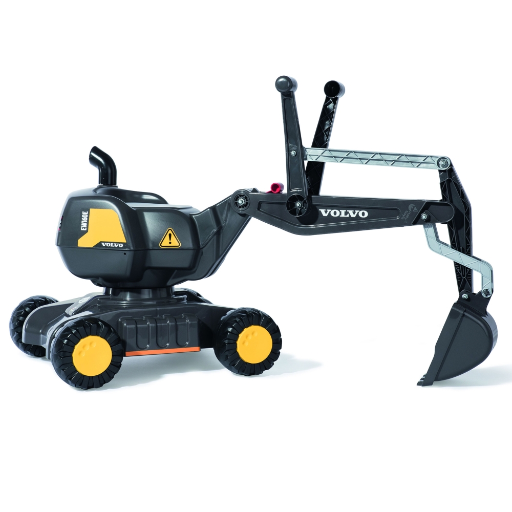 Paspiriamas ekskavatorius Rolly Toys Volvo rollyDigger, juodas-Judėjimui, Žaislai, Paspiriamosios mašinėlės ir jų priedai, Lauko