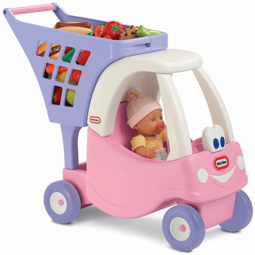 Pirkinių vežimėlis Little Tikes Cozy Coupe rožinis-Žaislai, Profesijos, buities žaislai, Profesiniai žaislai-e-vaikas