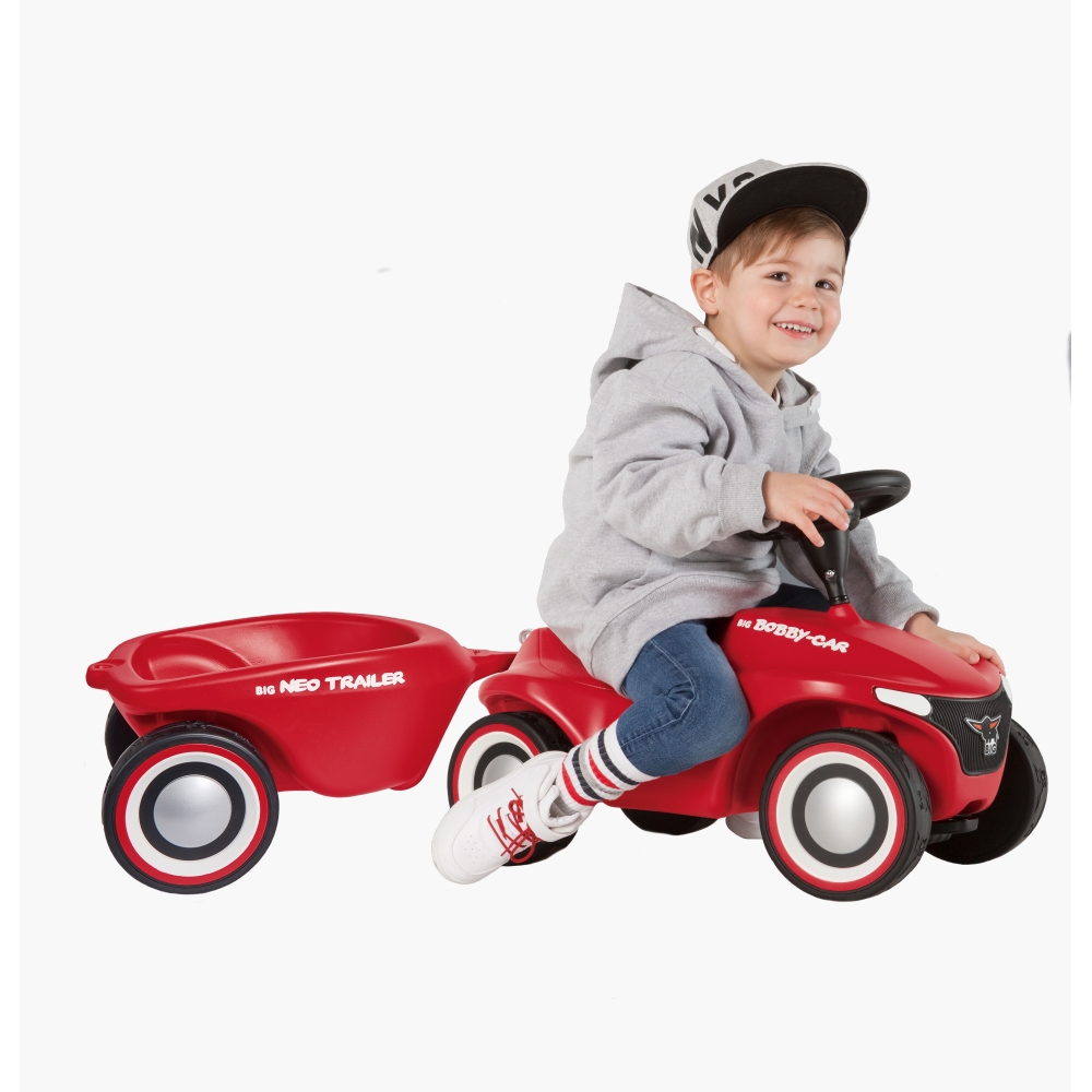 Priekaba BIG Bobby Car Neo raudona-Judėjimui, Paspiriamosios mašinėlės ir jų priedai, Priedai paspiriamosioms mašinėlėms-e-vaika