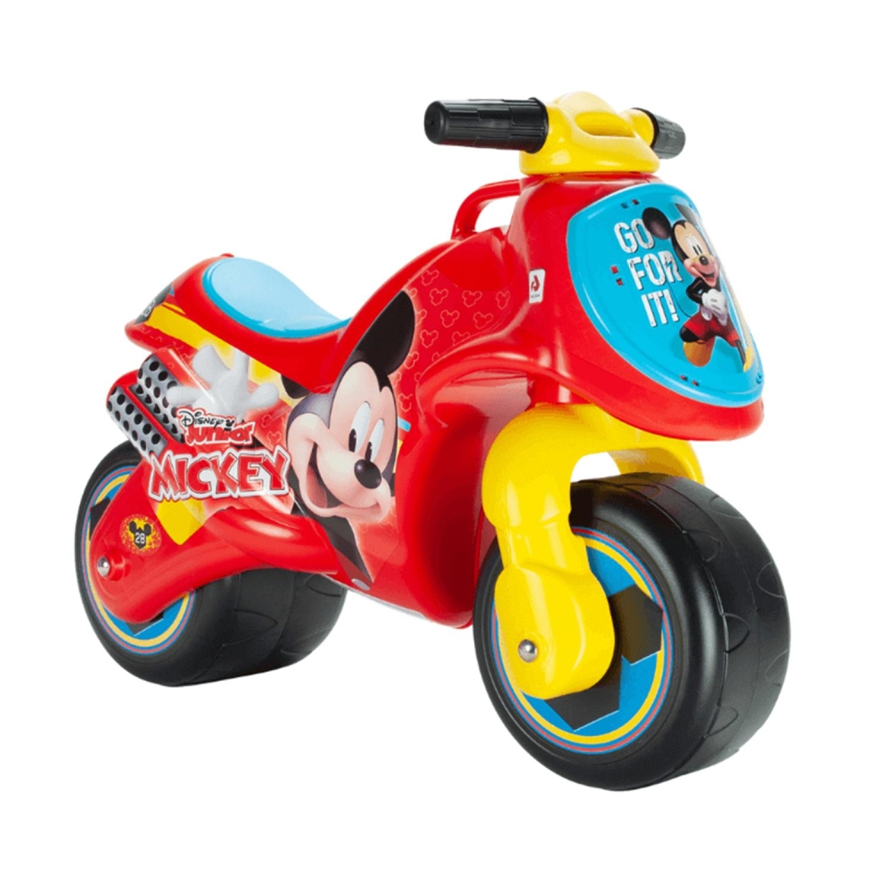 Paspiriamas motociklas INJUSA Mickey Mouse, raudonas-Judėjimui, Balansiniai dviratukai-e-vaikas