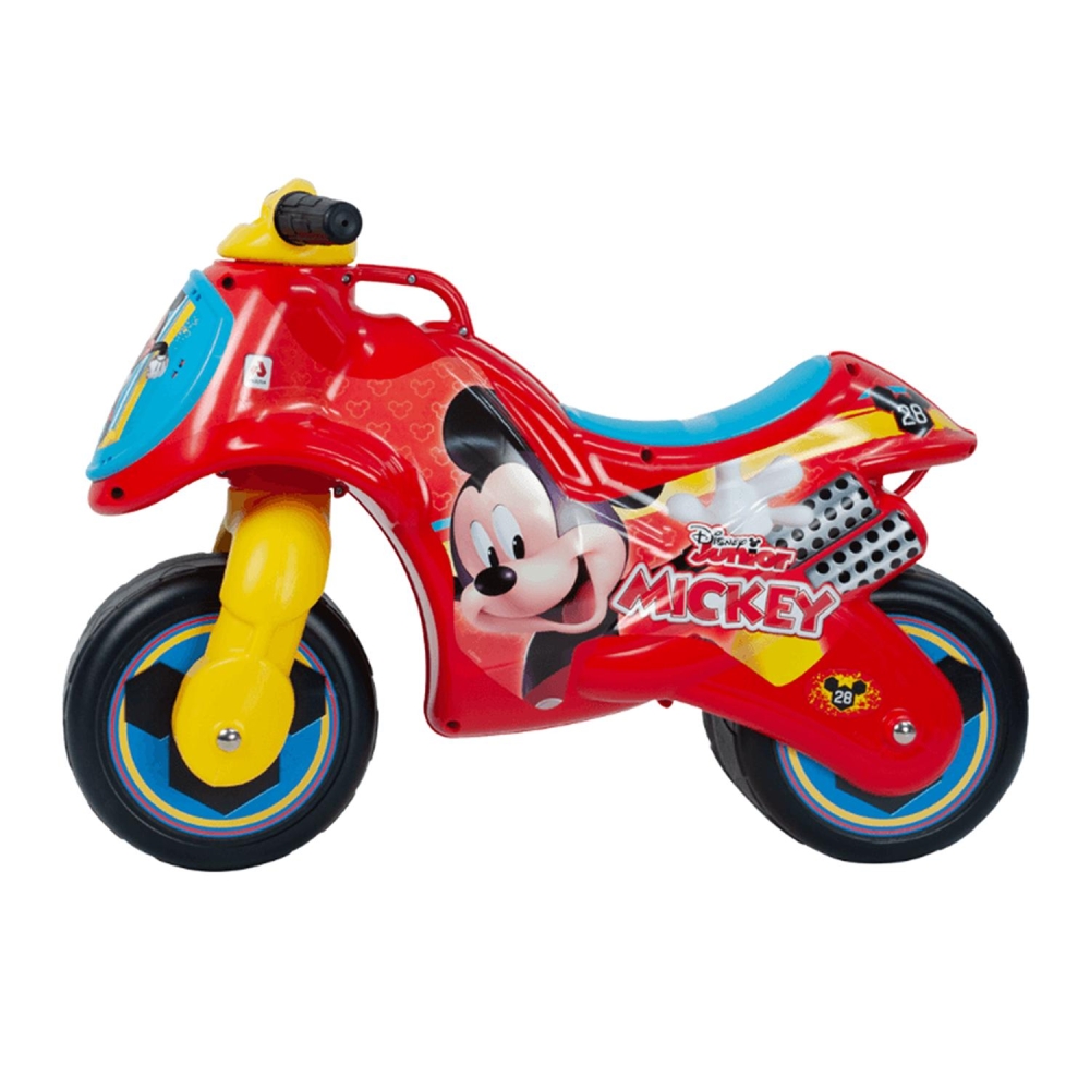 Paspiriamas motociklas INJUSA Mickey Mouse, raudonas-Judėjimui, Balansiniai dviratukai-e-vaikas