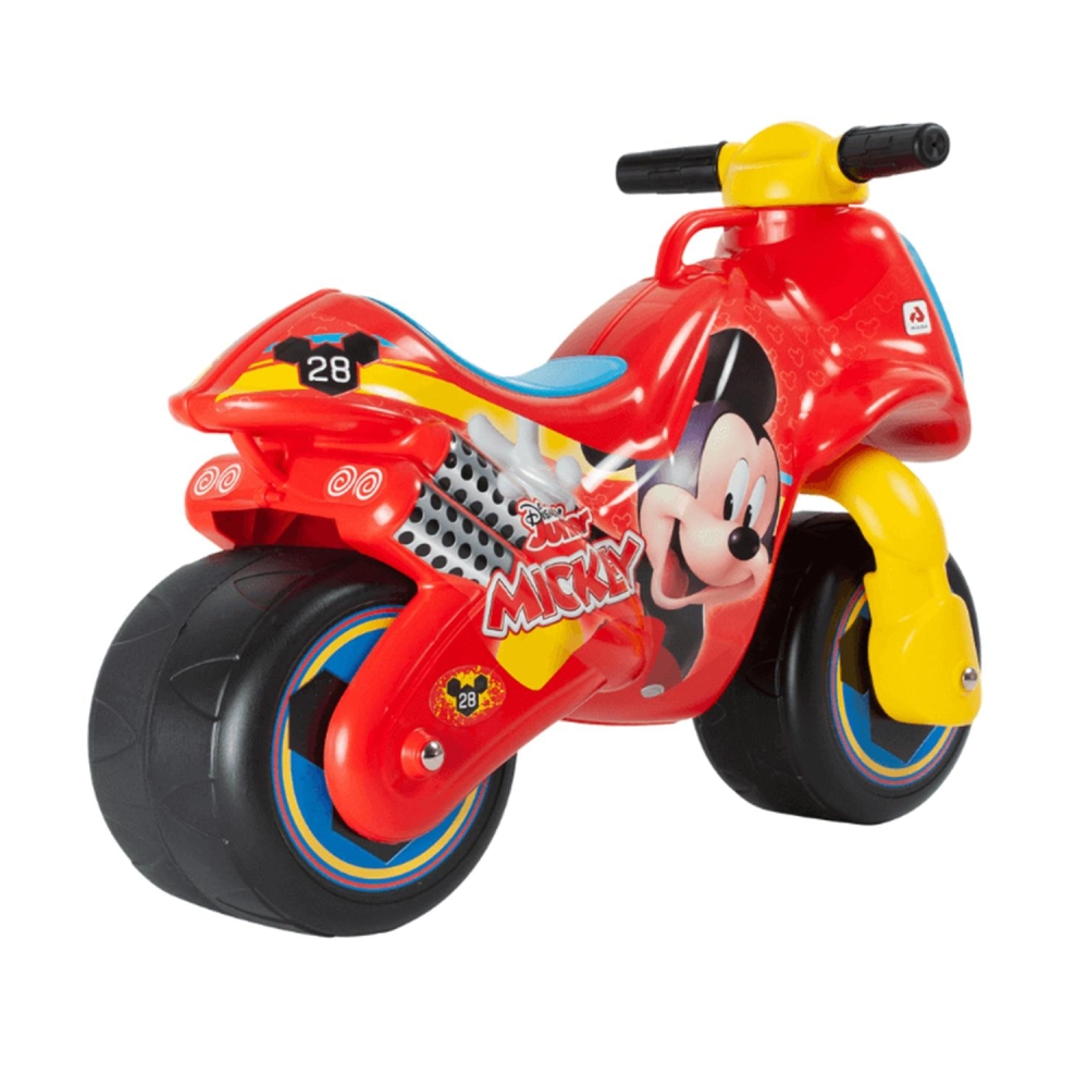 Paspiriamas motociklas INJUSA Mickey Mouse, raudonas-Judėjimui, Balansiniai dviratukai-e-vaikas